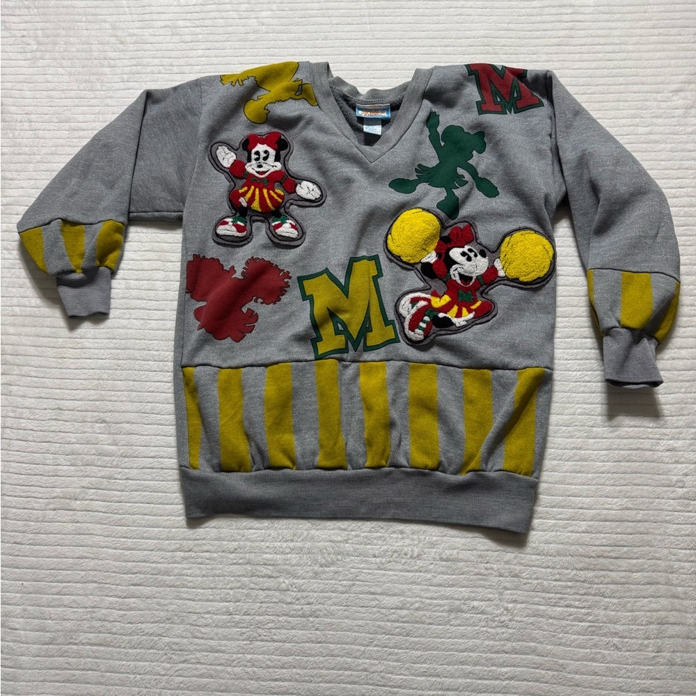 Gray and Yellow Disney Crewneck Sweater